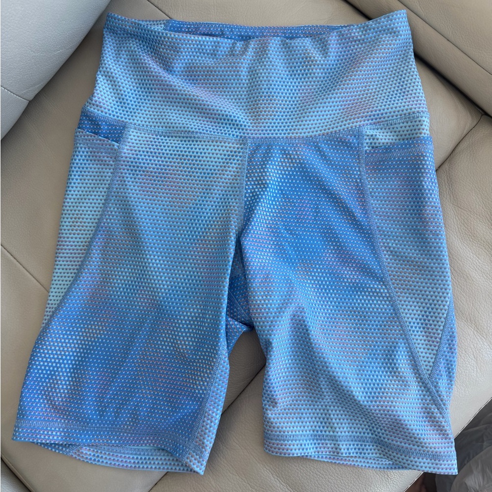 Old Navy Light Blue High-Rise Bike Shorts